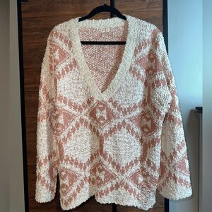 POL V-Neck Patterned Sweater